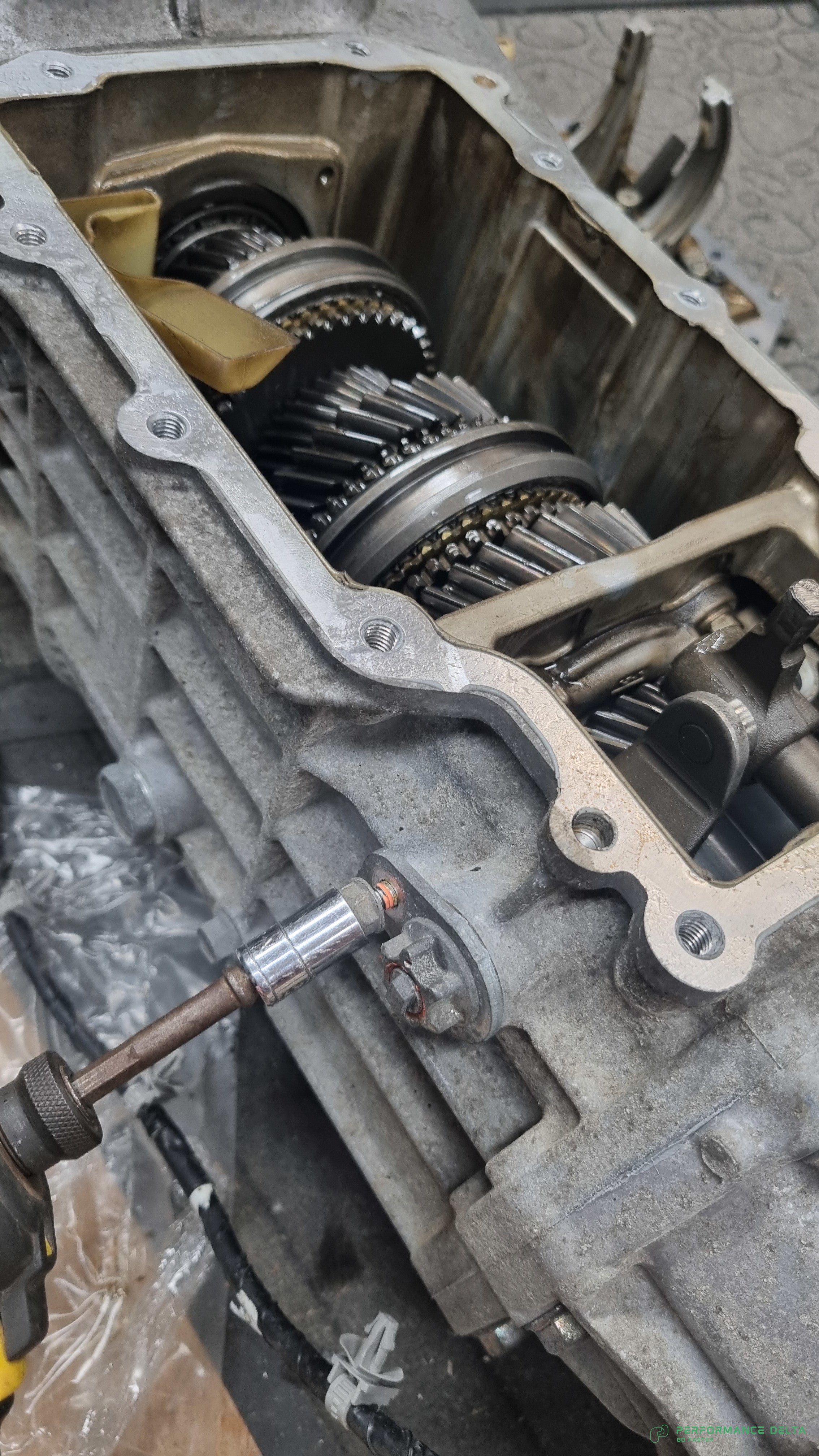 Reassembled linkage after bush replacement