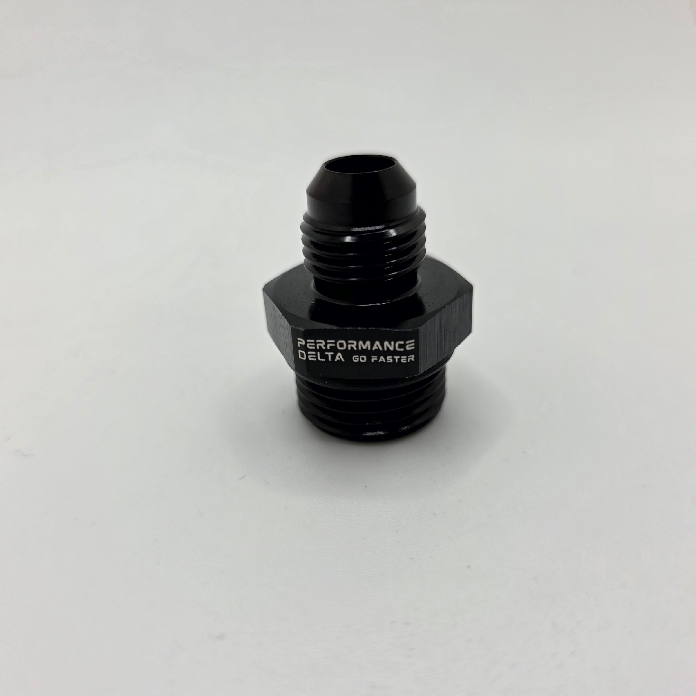 Aluminium -8 AN ORB Male to -6 AN Male Straight Adapter - Black