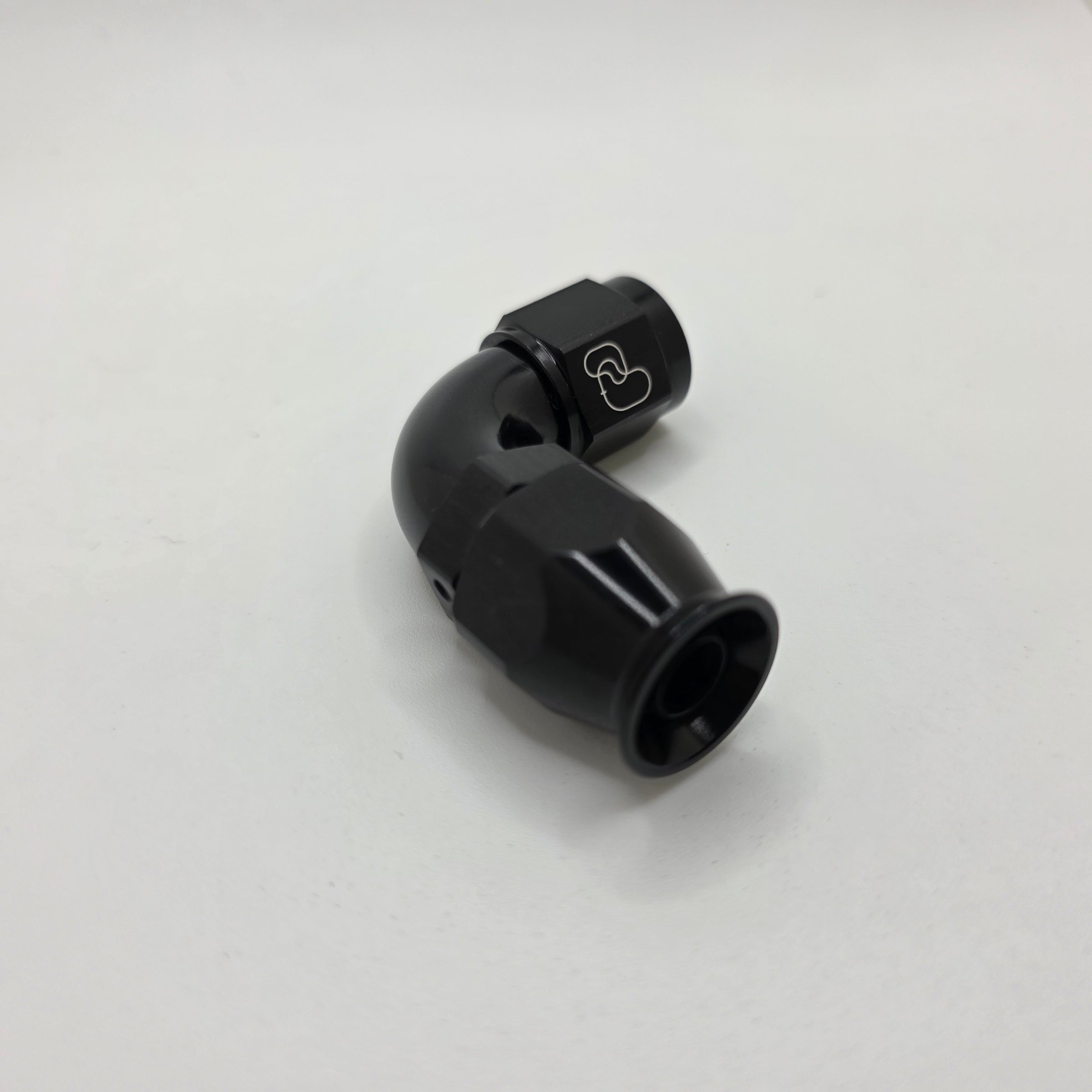 AN-06 90° PTFE Full Flow Hose End - Black