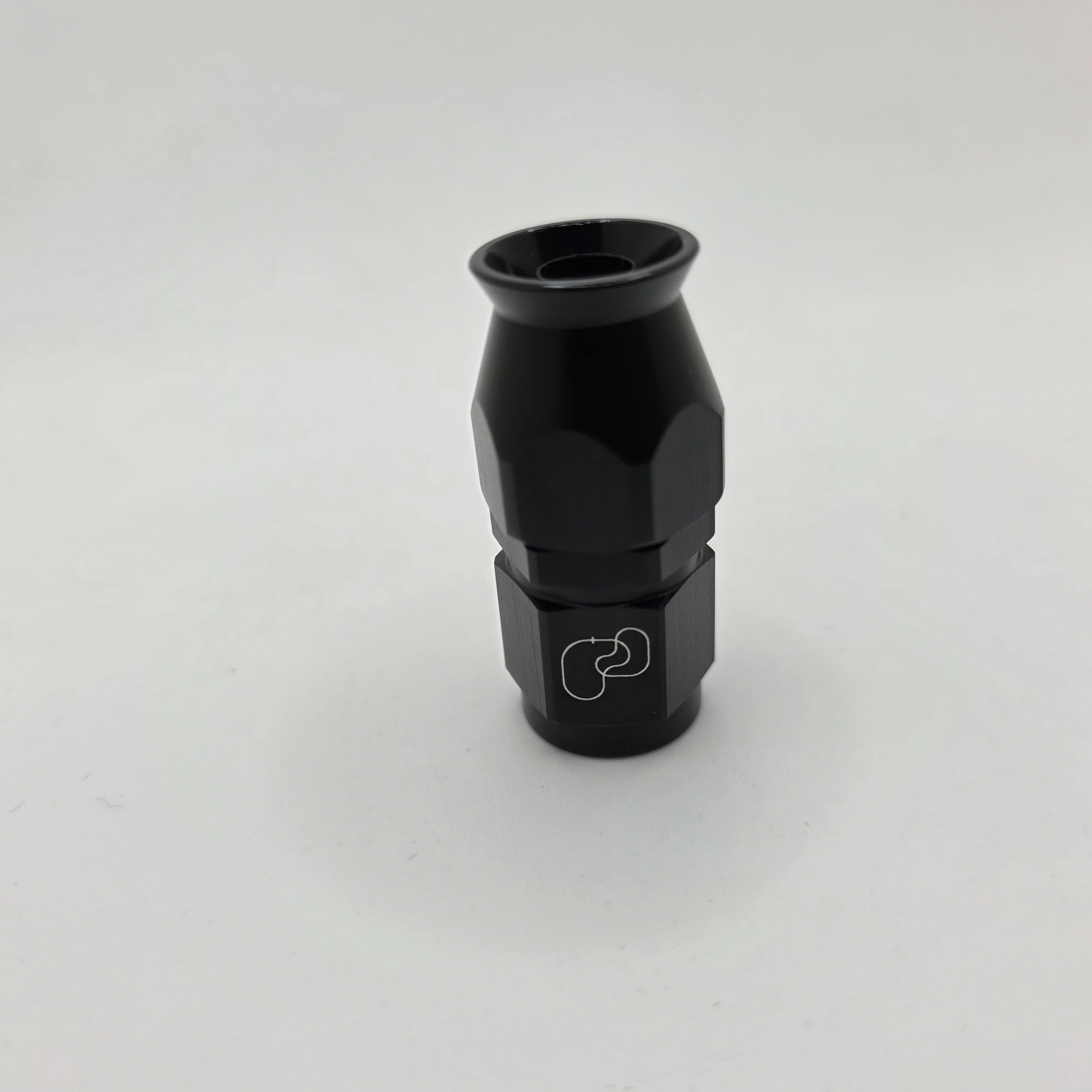 AN-06 Straight PTFE Full Flow Hose End - Black