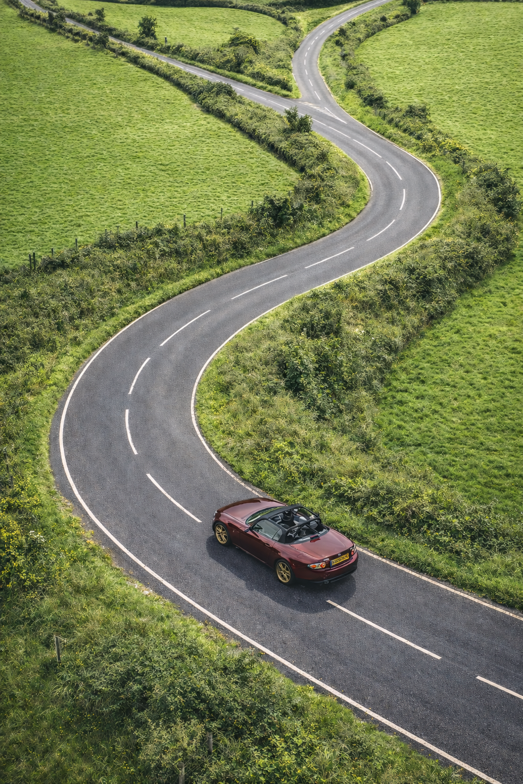 Mazda MX5 driving to buy performance parts from performance delta