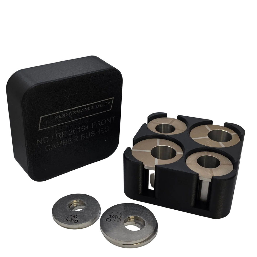 Front offset increased camber bushes for Mazda MX-5 ND / RF and Fiat 124 Spider