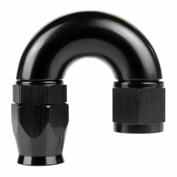 AN-06 180° PTFE Full Flow Hose End - Black